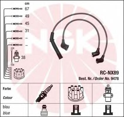 Fios de alta voltagem, kit NGK 9478 preço, a partir de 60,78 USD