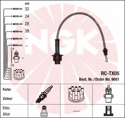 Fios de alta voltagem, kit para Toyota Hiace II H5