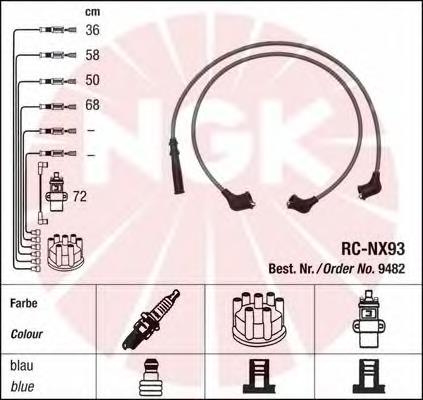 Fios de alta voltagem, kit NGK 9482 preço, a partir de 39,68 USD