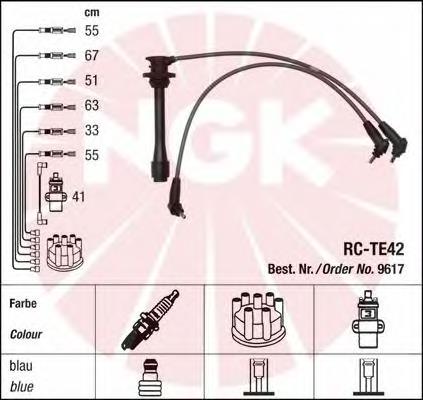 Fios de alta voltagem, kit NGK 9617 preço, a partir de 63,65 USD