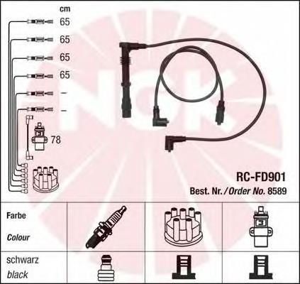 Compre 8589 NGK Fios de alta voltagem, kit