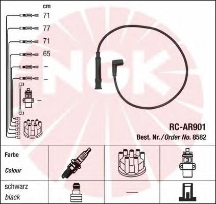 Compre 8582 NGK Fios de alta voltagem, kit