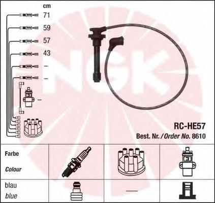 Fios de alta voltagem, kit 32702PT0000 Honda