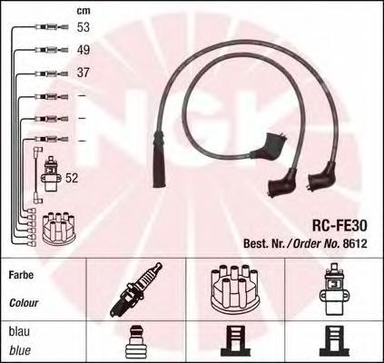 Fios de alta voltagem, kit NGK 8612 preço, a partir de 42,99 USD
