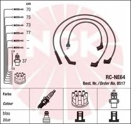 Fios de alta voltagem, kit NGK 8517 preço, a partir de 39,50 USD