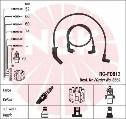 Fios de alta voltagem, kit 8552 NGK