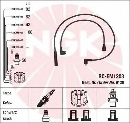 Compre 9120 NGK Fios de alta voltagem, kit