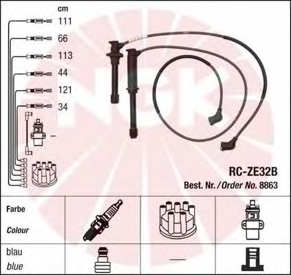 Fios de alta voltagem, kit NGK 8863 preço, a partir de 122,03 USD