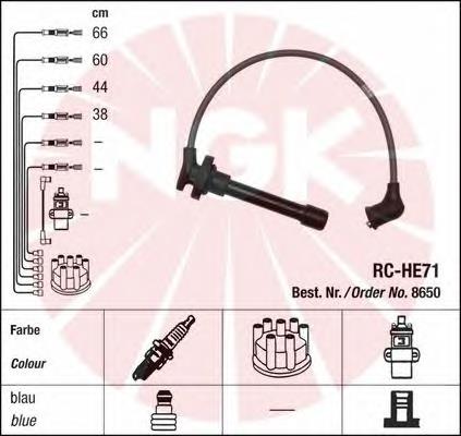 Fios de alta voltagem, kit NGK 8650 preço, a partir de 49,09 USD