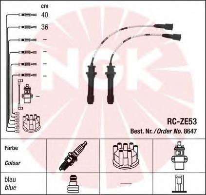 Compre 8647 NGK Fios de alta voltagem, kit