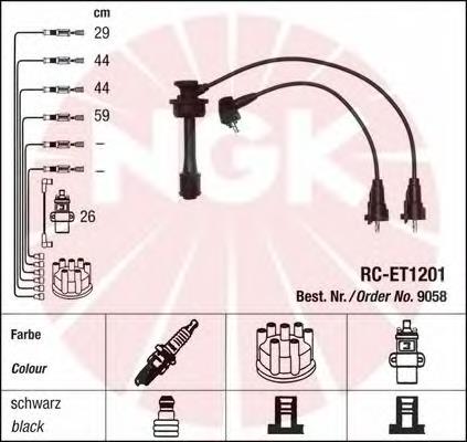 Fios de alta voltagem, kit NGK 9058 preço, a partir de 175,78 USD