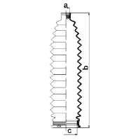 83999 GKN-Spidan Bota de proteção do mecanismo de direção (de cremalheira)
