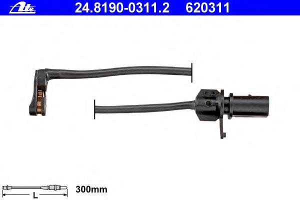 8K0615121 VAG Sensor dianteiro de desgaste das sapatas do freio