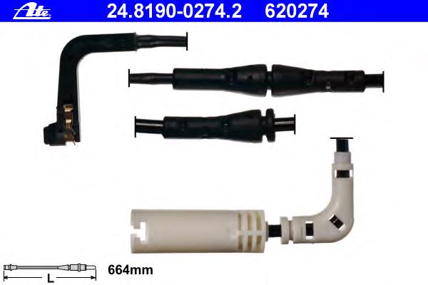 34356759918 BMW Sensor traseiro de desgaste das sapatas do freio