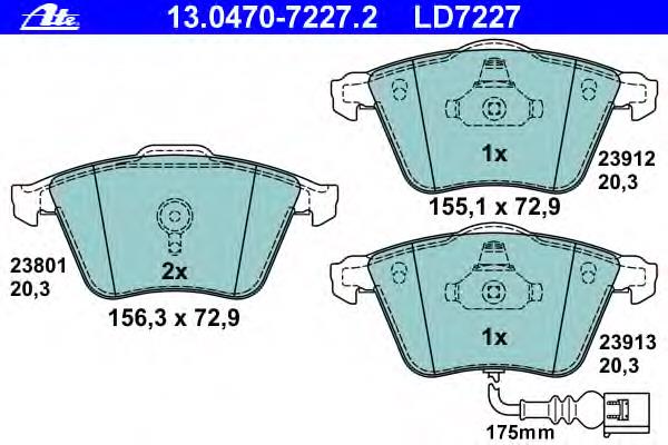 8J0698151N VAG Sapatas do freio dianteiras de disco