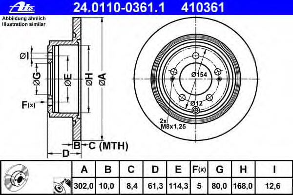 CD7763S Bremsi Disco do freio traseiro