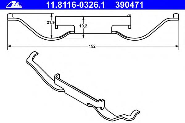 Kit de molas de fixação de sapatas de disco dianteiras Renault (RVI) 7701049765 preço, a partir de 13,69 USD