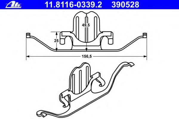 Compre 34116776526 BMW Kit de molas de fixação de sapatas de disco dianteiras