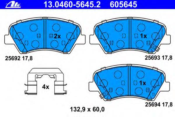Compre S58101A6A01 Hyundai/Kia Sapatas do freio dianteiras de disco