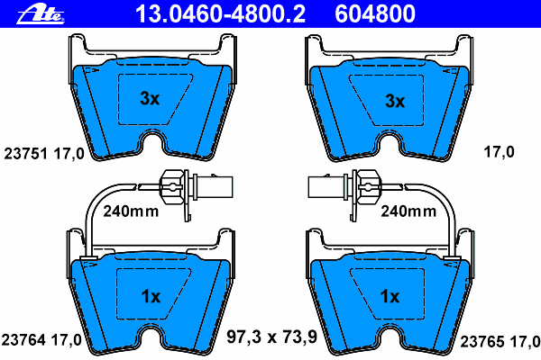 Sapatas do freio dianteiras de disco Lamborghini 400698151 preço, a partir de 82,35 USD