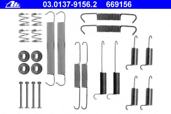 Kit de montagem das sapatas traseiras de tambor 701698545 VAG