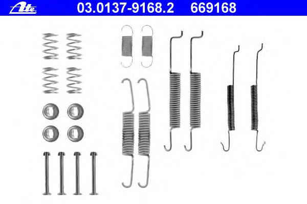 Kit de montagem das sapatas traseiras de tambor 6U0698545 VAG