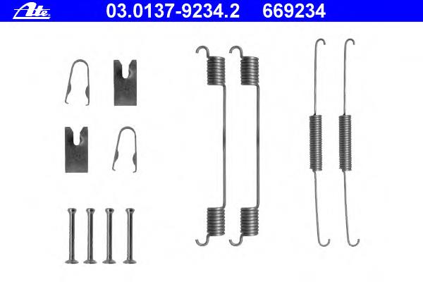 Kit de montagem das sapatas traseiras de tambor 310044 ERT