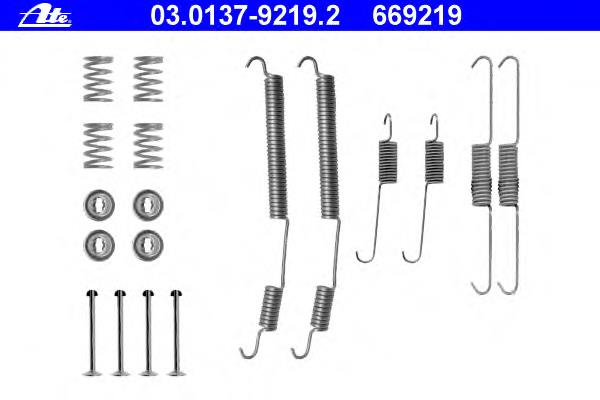Kit de montagem das sapatas traseiras de tambor 430854 Peugeot/Citroen