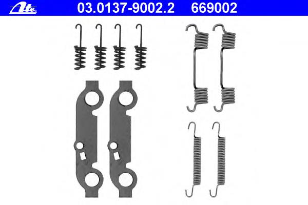 Kit de montagem das sapatas traseiras de tambor D31002A Autofren