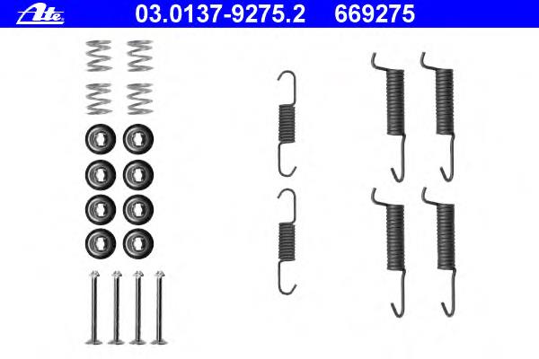 03013792752 ATE Kit de montagem das sapatas traseiras de tambor
