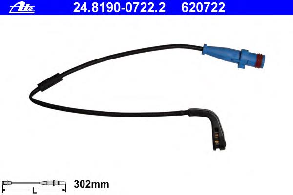 Sensor dianteiro de desgaste das sapatas do freio 6235648 Opel