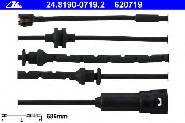 Sensor dianteiro esquerdo de desgaste das sapatas do freio 9765 Fare