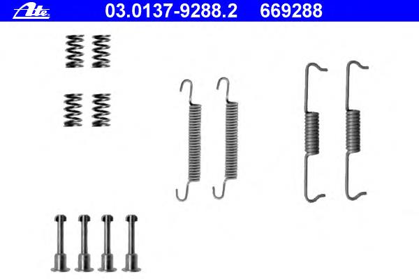 Kit de montagem das sapatas traseiras de tambor 7L0698545 VAG