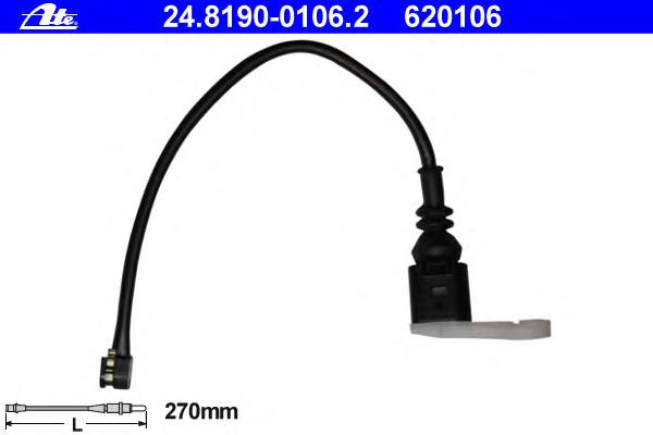 Sensor dianteiro de desgaste das sapatas do freio 02121 Metalcaucho
