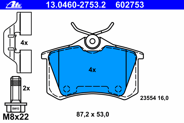 Sapatas do freio traseiras de disco Open Parts BPA026374 preço, a partir de 31,58 USD
