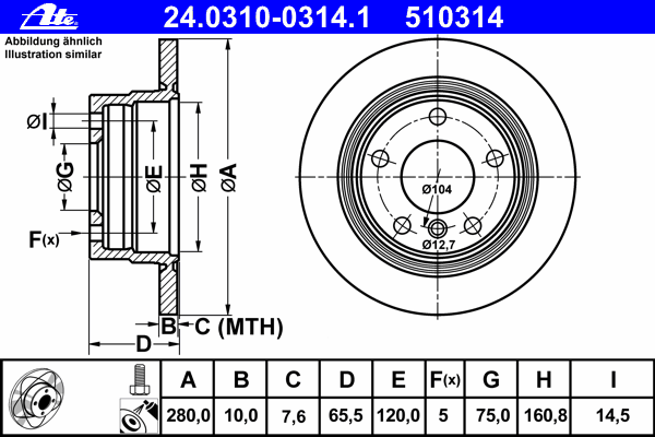 Disco do freio traseiro BMW 6764647