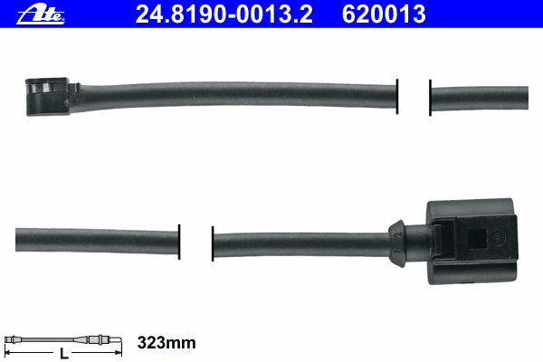 Compre AK314800 Open Parts Sensor dianteiro de desgaste das sapatas do freio