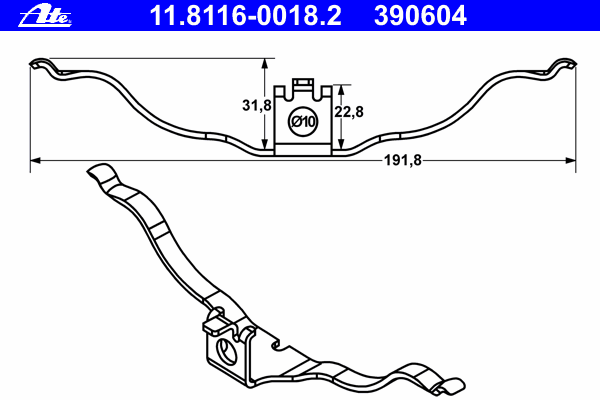 4H0615269A VAG Kit de molas de fixação de sapatas de disco dianteiras