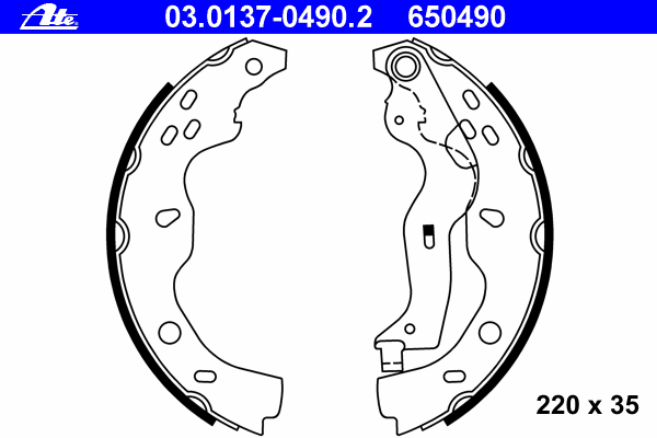 Compre 71742832 Fiat/Alfa/Lancia Sapatas do freio traseiras de tambor