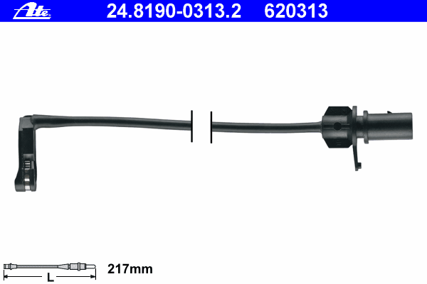 Sensor traseiro de desgaste das sapatas do freio PAB615121 VAG