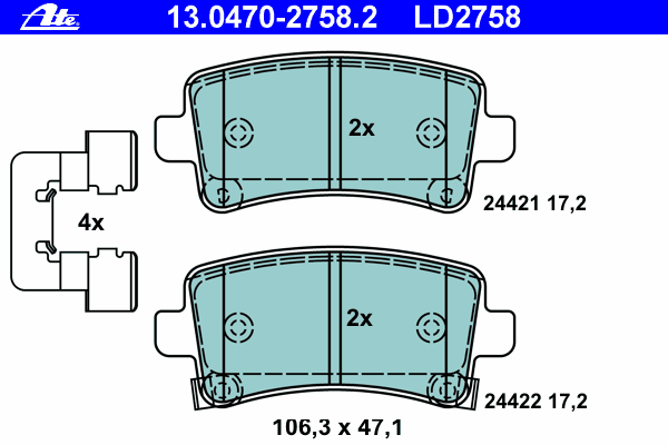 Compre 13237765 Opel Sapatas do freio traseiras de disco