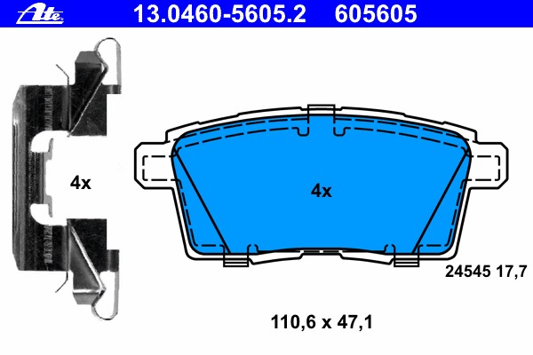 Sapatas do freio traseiras de disco Mazda L2Y62648ZMV preço, a partir de 31,59 USD