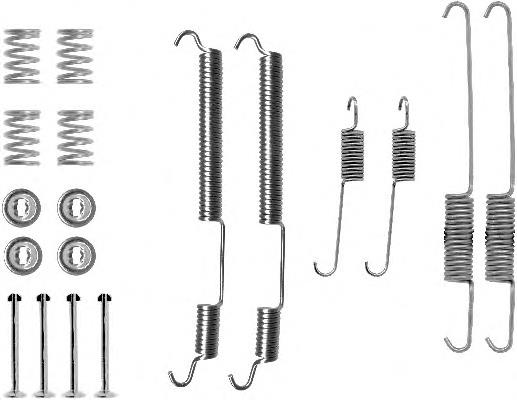 Kit de montagem das sapatas traseiras de tambor para Renault Master I T
