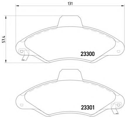 Sapatas do freio dianteiras de disco Ford 97AG2K021BA