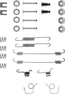 Kit de montagem das sapatas traseiras de tambor 430834 Peugeot/Citroen