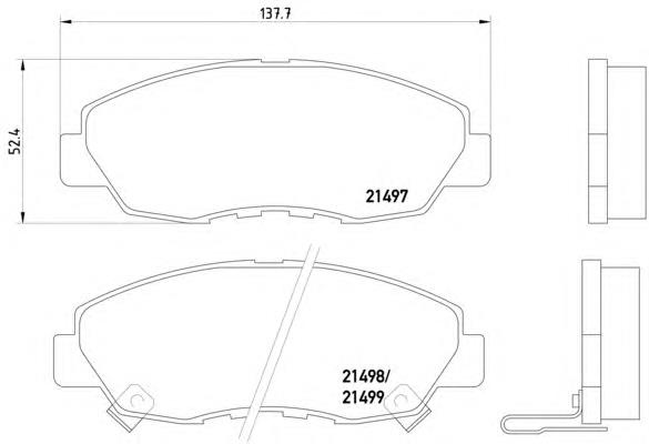 Sapatas do freio dianteiras de disco Honda 45022SM4A00