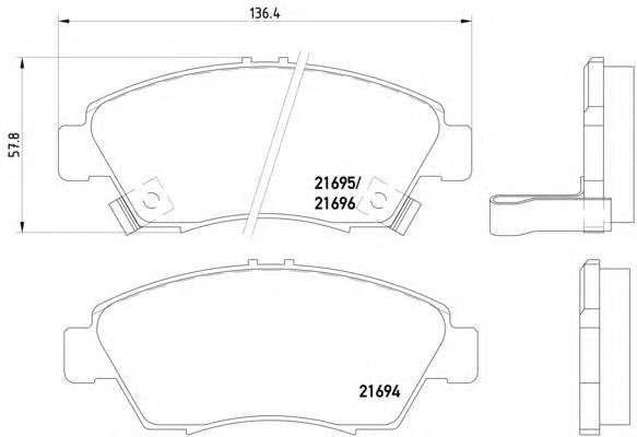 Compre 45022S5HT00 Honda Sapatas do freio dianteiras de disco