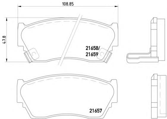 4106050Y90 Nissan/Infiniti Sapatas do freio dianteiras de disco