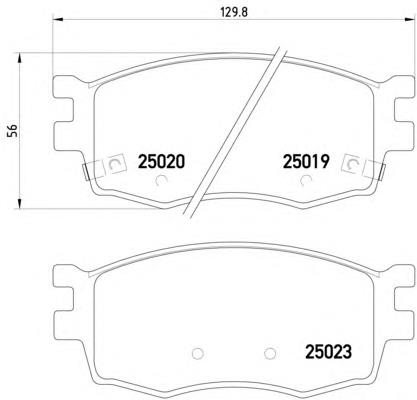 281011GA00 Hyundai/Kia Sapatas do freio dianteiras de disco