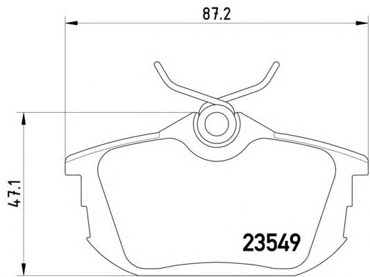 3345678 Mitsubishi Sapatas do freio traseiras de disco